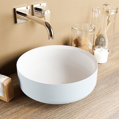 MONDIAZ COSS Waskom solid surface 36cm kleur Clay / Talc