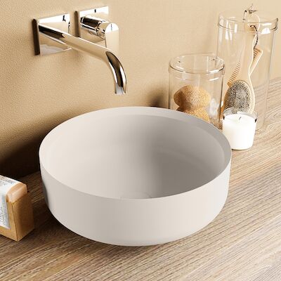 MONDIAZ COSS Waskom solid surface 36cm kleur Linen / Linen