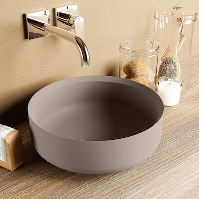 MONDIAZ COSS Waskom solid surface 36cm kleur Smoke / Smoke