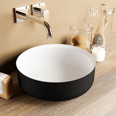 MONDIAZ COSS Waskom solid surface 36cm kleur Urban / Talc