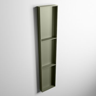 MONDIAZ EASY Nis 149,5×29,5cm in solid surface kleur Army | Army. 3 vakken geschikt voor in- of opbouw