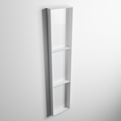 MONDIAZ EASY Nis 149,5×29,5cm in solid surface kleur Clay | Talc. 3 vakken geschikt voor in- of opbouw