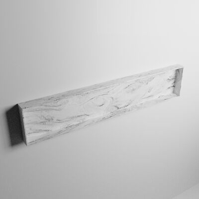 MONDIAZ EASY Nis 149,5×29,5cm in solid surface kleur Glace. 1 vak geschikt voor in- of opbouw