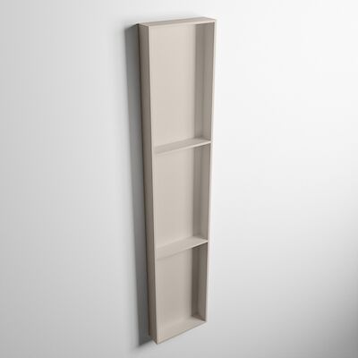 MONDIAZ EASY Nis 149,5×29,5cm in solid surface kleur Linen | Linen. 3 vakken geschikt voor in- of opbouw