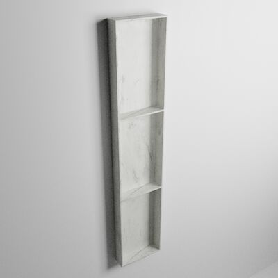 MONDIAZ EASY Nis 149,5×29,5cm in solid surface kleur Opalo. 3 vakken geschikt voor in- of opbouw