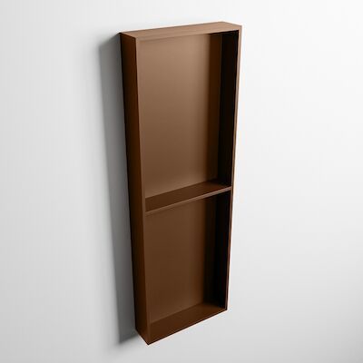 MONDIAZ EASY Nis 149,5×29,5cm in solid surface kleur Rust | Rust. 2 vakken geschikt voor in- of opbouw