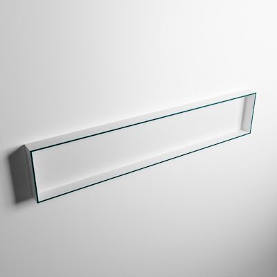 MONDIAZ EASY Nis 149,5×29,5cm in solid surface kleur Smag | Talc. 1 vak geschikt voor in- of opbouw