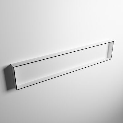 MONDIAZ EASY Nis 149,5×29,5cm in solid surface kleur Urban | Talc. 1 vak geschikt voor in- of opbouw