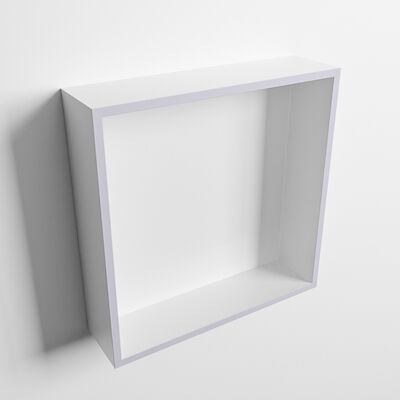 MONDIAZ EASY Nis 29,5×29,5cm in solid surface kleur Cale | Talc. 1 vak geschikt voor in- of opbouw