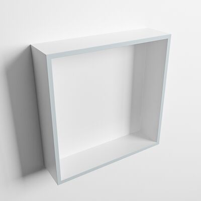 MONDIAZ EASY Nis 29,5×29,5cm in solid surface kleur Clay | Talc. 1 vak geschikt voor in- of opbouw