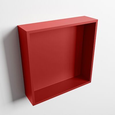 MONDIAZ EASY Nis 29,5×29,5cm in solid surface kleur Fire | Fire. 1 vak geschikt voor in- of opbouw