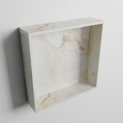 MONDIAZ EASY Nis 29,5×29,5cm in solid surface kleur Frappe. 1 vak geschikt voor in- of opbouw