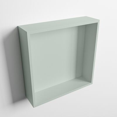 MONDIAZ EASY Nis 29,5×29,5cm in solid surface kleur Greey | Greey. 1 vak geschikt voor in- of opbouw