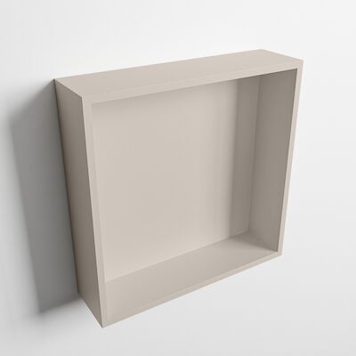 MONDIAZ EASY Nis 29,5×29,5cm in solid surface kleur Linen | Linen. 1 vak geschikt voor in- of opbouw