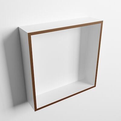MONDIAZ EASY Nis 29,5×29,5cm in solid surface kleur Rust | Talc. 1 vak geschikt voor in- of opbouw