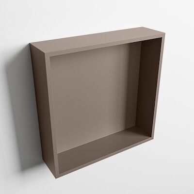 MONDIAZ EASY Nis 29,5×29,5cm in solid surface kleur Smoke | Smoke. 1 vak geschikt voor in- of opbouw