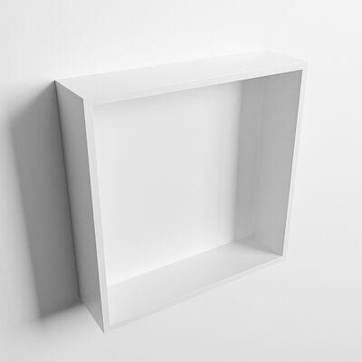MONDIAZ EASY Nis 29,5×29,5cm in solid surface kleur Talc | Talc. 1 vak geschikt voor in- of opbouw