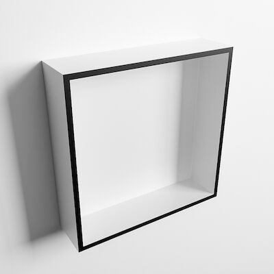 MONDIAZ EASY Nis 29,5×29,5cm in solid surface kleur Urban | Talc. 1 vak geschikt voor in- of opbouw