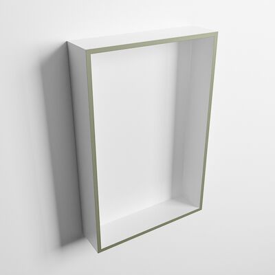 MONDIAZ EASY Nis 44,5×29,5cm in solid surface kleur Army | Talc. 1 vak geschikt voor in- of opbouw