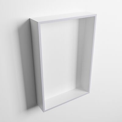 MONDIAZ EASY Nis 44,5×29,5cm in solid surface kleur Cale | Talc. 1 vak geschikt voor in- of opbouw