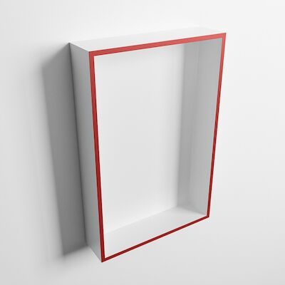 MONDIAZ EASY Nis 44,5×29,5cm in solid surface kleur Fire | Talc. 1 vak geschikt voor in- of opbouw