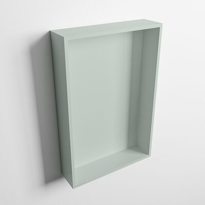 MONDIAZ EASY Nis 44,5×29,5cm in solid surface kleur Greey | Greey. 1 vak geschikt voor in- of opbouw
