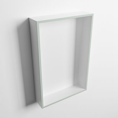 MONDIAZ EASY Nis 44,5×29,5cm in solid surface kleur Greey | Talc. 1 vak geschikt voor in- of opbouw