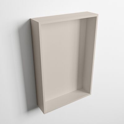 MONDIAZ EASY Nis 44,5×29,5cm in solid surface kleur Linen | Linen. 1 vak geschikt voor in- of opbouw