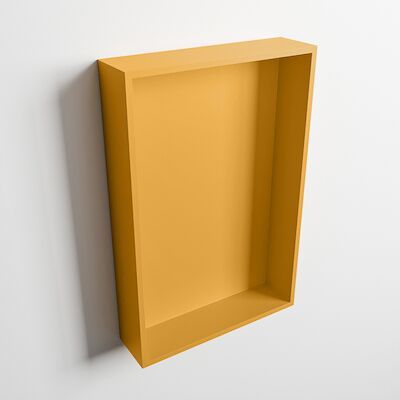 MONDIAZ EASY Nis 44,5×29,5cm in solid surface kleur Ocher | Ocher. 1 vak geschikt voor in- of opbouw