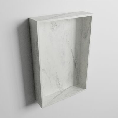 MONDIAZ EASY Nis 44,5×29,5cm in solid surface kleur Opalo. 1 vak geschikt voor in- of opbouw
