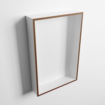 MONDIAZ EASY Nis 44,5×29,5cm in solid surface kleur Rust | Talc. 1 vak geschikt voor in- of opbouw