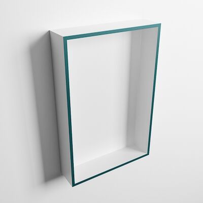 MONDIAZ EASY Nis 44,5×29,5cm in solid surface kleur Smag | Talc. 1 vak geschikt voor in- of opbouw