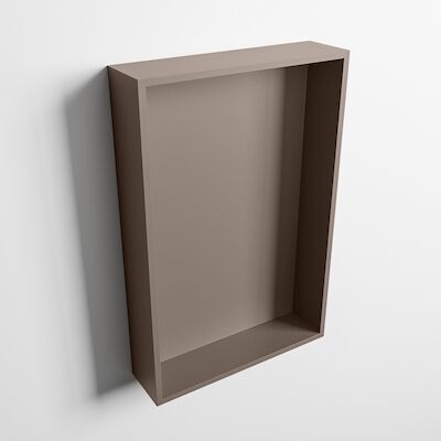 MONDIAZ EASY Nis 44,5×29,5cm in solid surface kleur Smoke | Smoke. 1 vak geschikt voor in- of opbouw