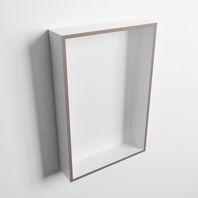 MONDIAZ EASY Nis 44,5×29,5cm in solid surface kleur Smoke | Talc. 1 vak geschikt voor in- of opbouw