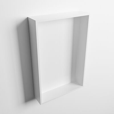 MONDIAZ EASY Nis 44,5×29,5cm in solid surface kleur Talc | Talc. 1 vak geschikt voor in- of opbouw