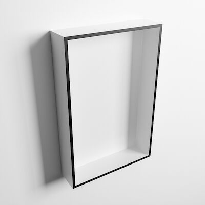 MONDIAZ EASY Nis 44,5×29,5cm in solid surface kleur Urban | Talc. 1 vak geschikt voor in- of opbouw