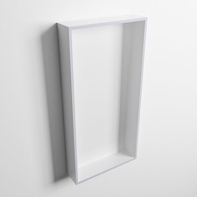 MONDIAZ EASY Nis 59,5×29,5cm in solid surface kleur Cale | Talc. 1 vak geschikt voor in- of opbouw
