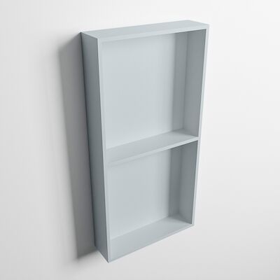 MONDIAZ EASY Nis 59,5×29,5cm in solid surface kleur Clay | Clay. 2 vakken geschikt voor in- of opbouw
