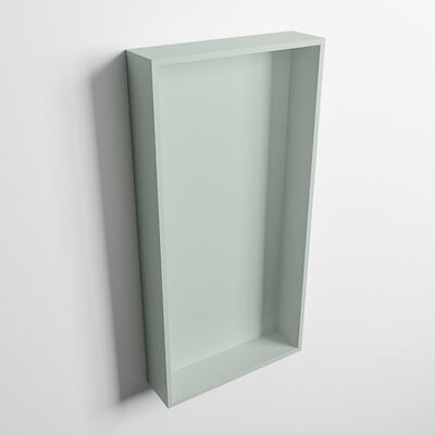 MONDIAZ EASY Nis 59,5×29,5cm in solid surface kleur Greey | Greey. 1 vak geschikt voor in- of opbouw