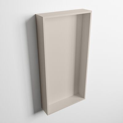 MONDIAZ EASY Nis 59,5×29,5cm in solid surface kleur Linen | Linen. 1 vak geschikt voor in- of opbouw