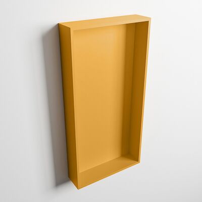 MONDIAZ EASY Nis 59,5×29,5cm in solid surface kleur Ocher | Ocher. 1 vak geschikt voor in- of opbouw