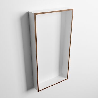 MONDIAZ EASY Nis 59,5×29,5cm in solid surface kleur Rust | Talc. 1 vak geschikt voor in- of opbouw