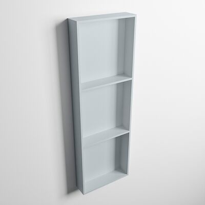 MONDIAZ EASY Nis 89,5×29,5cm in solid surface kleur Clay | Clay. 3 vakken geschikt voor in- of opbouw