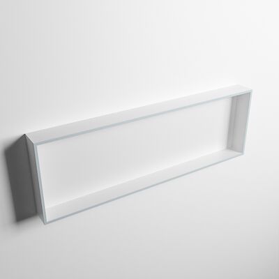 MONDIAZ EASY Nis 89,5×29,5cm in solid surface kleur Clay | Talc. 1 vak geschikt voor in- of opbouw