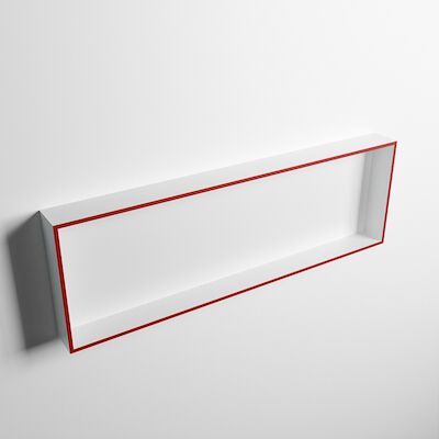 MONDIAZ EASY Nis 89,5×29,5cm in solid surface kleur Fire | Talc. 1 vak geschikt voor in- of opbouw