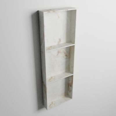 MONDIAZ EASY Nis 89,5×29,5cm in solid surface kleur Frappe. 3 vakken geschikt voor in- of opbouw