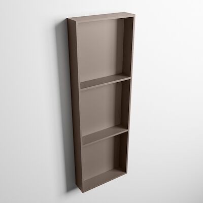 MONDIAZ EASY Nis 89,5×29,5cm in solid surface kleur Smoke | Smoke. 3 vakken geschikt voor in- of opbouw