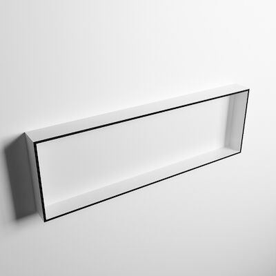 MONDIAZ EASY Nis 89,5×29,5cm in solid surface kleur Urban | Talc. 1 vak geschikt voor in- of opbouw