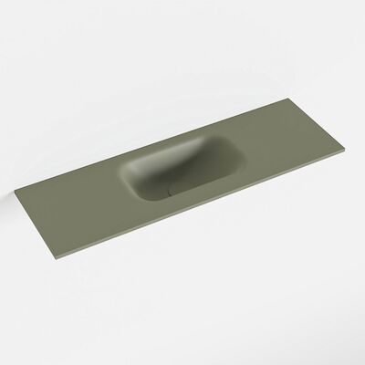 MONDIAZ EDEN Army solid surface inleg wastafel voor toiletmeubel 70cm. Positie wasbak midden