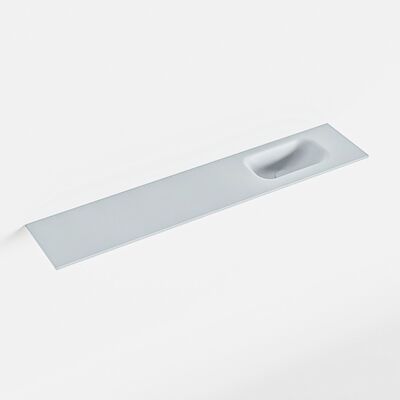 MONDIAZ EDEN Clay solid surface inleg wastafel voor toiletmeubel 110cm. Positie wasbak rechts